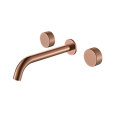 Детальная картинка товара «смеситель для раковины boheme stick 152-2-cb.4 встравиваемый spirale на 3 отверстия copper brushed»
