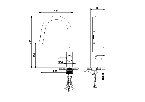 Смеситель для кухни Aquatek ЕВРОПА AQ1384CR Хром Смеситель для кухни Aquatek ЕВРОПА AQ1384CR Хром