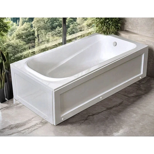 Акриловая ванна Parly ORTIZ CT10819 1700x700x580 с каркасом приставная, белая Акриловая ванна Parly ORTIZ CT10819 1700x700x580 с каркасом приставная, белая