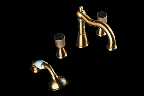 Смеситель на борт ванны Boheme Royal Cristal 391-Royal/CRST black Смеситель на борт ванны Boheme Royal Cristal 391-Royal/CRST black