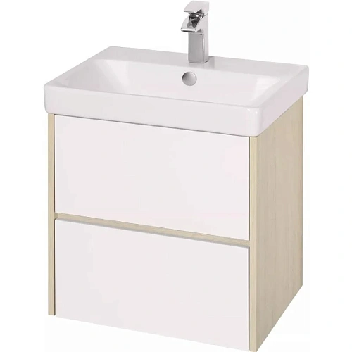 Тумба под раковину Aquaton Сканди 55 белая, дуб верона 1A251701SDB20 Тумба под раковину Aquaton Сканди 55 белая, дуб верона 1A251701SDB20