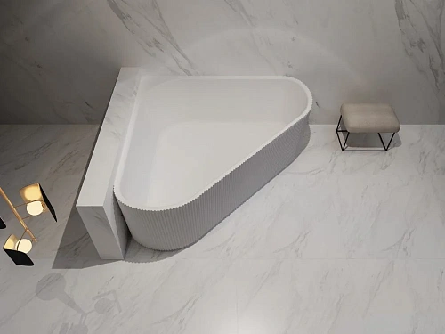 Акриловая ванна ABBER AB9446MW 150x150 универсальная, белая матовая Акриловая ванна ABBER AB9446MW 150x150 универсальная, белая матовая