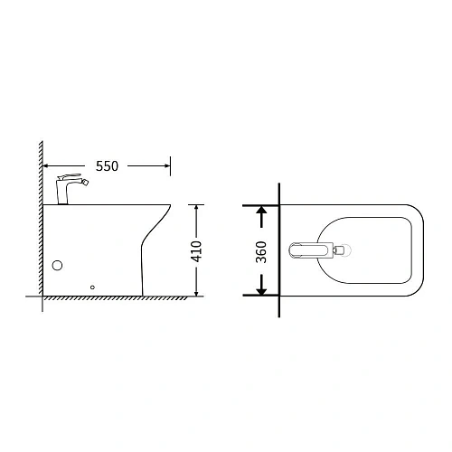 Биде напольное Agger AT02300 Биде напольное Agger AT02300
