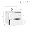 Тумба под раковину Onika Эвада 70 см 107061 подвесная, белая (для Миранда 70) Тумба под раковину Onika Эвада 70 см 107061 подвесная, белая (для Миранда 70)
