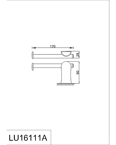 Держатель туалетной бумаги Rush Luson LU16111А без крышки Держатель туалетной бумаги Rush Luson LU16111А без крышки