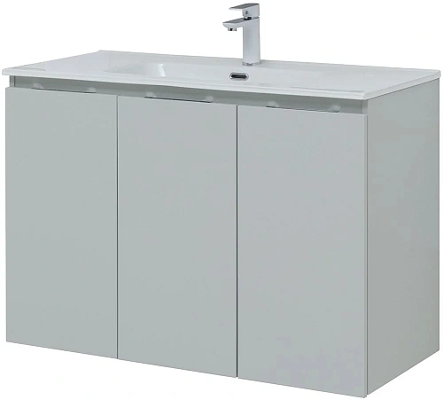 Тумба под раковину Aquanet Алвита New 100 3 дверцы, серый 00277532 Тумба под раковину Aquanet Алвита New 100 3 дверцы, серый 00277532