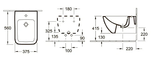 Биде подвесное Villeroy & Boch Legato 54620001 (5462 00 01) Биде подвесное Villeroy & Boch Legato 54620001 (5462 00 01)