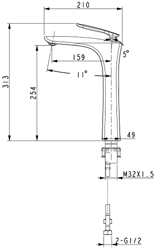 Смеситель для раковины Timo Helmi 4011/00-16F хром-белый Смеситель для раковины Timo Helmi 4011/00-16F хром-белый