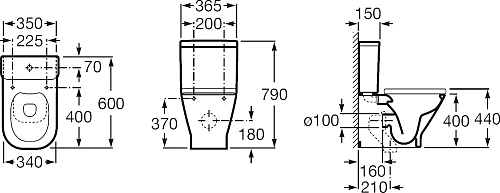 Чаша напольного унитаза Roca The Gap 34273700H Чаша напольного унитаза Roca The Gap 34273700H
