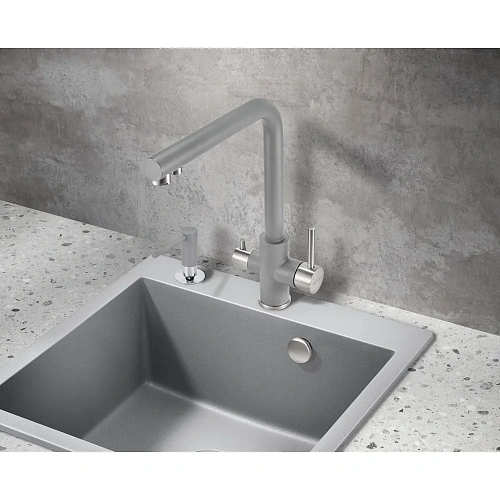 Смеситель для кухни Milacio Ultra ( MCU.553.GR ) серый металлик Смеситель для кухни Milacio Ultra ( MCU.553.GR ) серый металлик