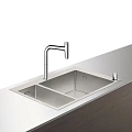 Кухонная мойка hansgrohe C71-F655-09, сталь 43206800 со смесителем Кухонная мойка hansgrohe C71-F655-09, сталь 43206800 со смесителем