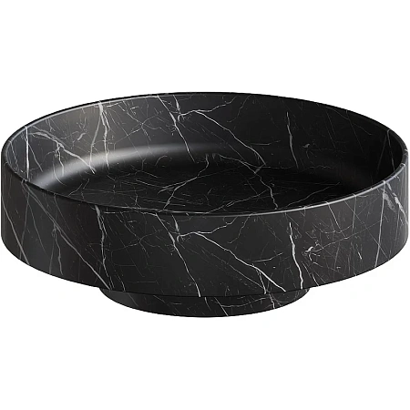 Раковина Boheme Corian 400x130 Nero Marquina 801-NM накладная Раковина Boheme Corian 400x130 Nero Marquina 801-NM накладная