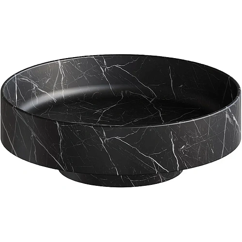Раковина Boheme Corian 400x130 Nero Marquina 801-NM накладная Раковина Boheme Corian 400x130 Nero Marquina 801-NM накладная