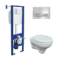 Комплект инсталляции BERGES ATOM 410 с клавишей смыва Atom Line хром глянец, унитазом подвесной Albit S с сиденьем Optim PSO микролифт, быстросъем 043314 Комплект инсталляции BERGES ATOM 410 с клавишей смыва Atom Line хром глянец, унитазом подвесной Albit S с сиденьем Optim PSO микролифт, быстросъем 043314