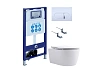 Комплект унитаза SET Aquatek ЕВРОПА New-042 4в1 с инсталляцией, креплением, клавишей смыва и сиденьем микролифт
