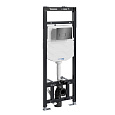 Детальная картинка товара «инсталляция для унитаза wasserkraft alme 15tlt.010.me.pb03 с клавишей смыва черный»