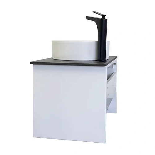 Тумба с раковиной Comforty Марсель-60 00-00012272 белый матовый со столешницей под мрамор Калакатта Блэк c раковиной Comforty 9111 Тумба с раковиной Comforty Марсель-60 00-00012272 белый матовый со столешницей под мрамор Калакатта Блэк c раковиной Comforty 9111