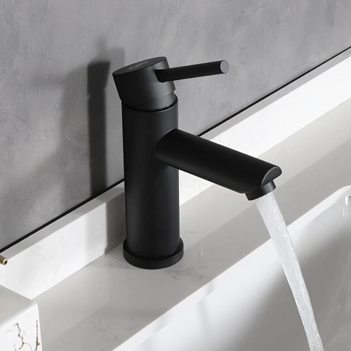 Смеситель для раковины Gid Berlin SS080-BM-K SS080BMK черный матовый Смеситель для раковины Gid Berlin SS080-BM-K SS080BMK черный матовый