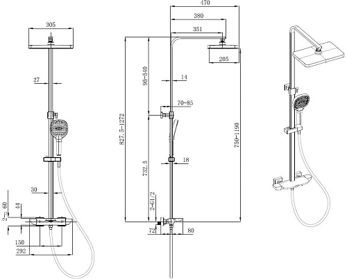 Душевая система Allen Brau Infinity 5.21030-00 хром Душевая система Allen Brau Infinity 5.21030-00 хром