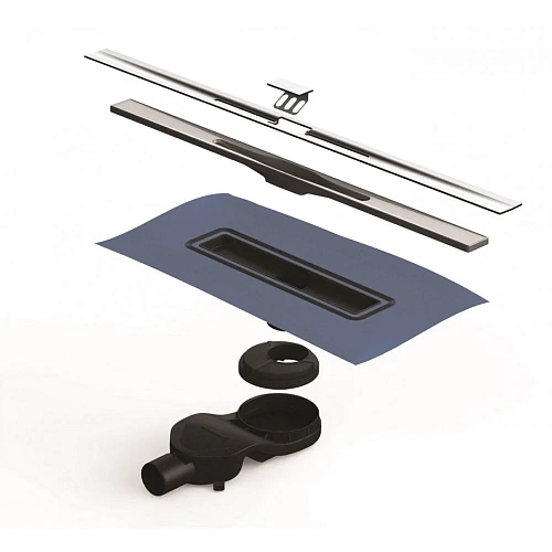 Душевой лоток BERGES SIMPEL 1000, золото глянец, S-сифон D50 H60 боковой 092113 Душевой лоток BERGES SIMPEL 1000, золото глянец, S-сифон D50 H60 боковой 092113