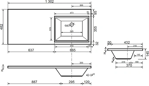 Тумба с раковиной Aquanet Токио 130 R белый (напольная, 1 ящик, 2 дверцы) 00239216 Тумба с раковиной Aquanet Токио 130 R белый (напольная, 1 ящик, 2 дверцы) 00239216