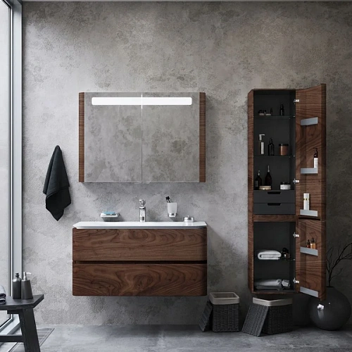 Шкаф-пенал AM.PM Sensation M30CHR0406NF подвесной, правый, 40 см, орех, текстурированная Шкаф-пенал AM.PM Sensation M30CHR0406NF подвесной, правый, 40 см, орех, текстурированная