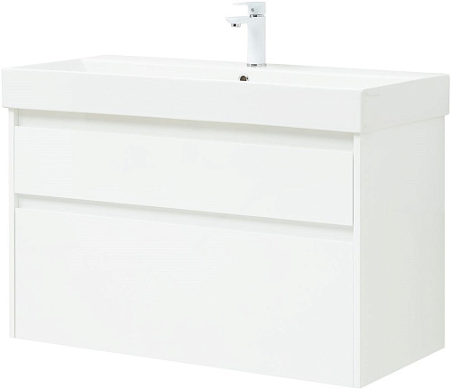 Тумба под раковину Aquanet Nova Lite 100 (SLIM SYNERGY) белый, 2 ящика 00249940 Тумба под раковину Aquanet Nova Lite 100 (SLIM SYNERGY) белый, 2 ящика 00249940