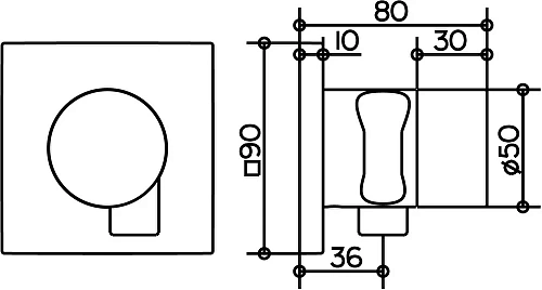 Вентиль запорный Keuco IXMO 59557070202 Вентиль запорный Keuco IXMO 59557070202