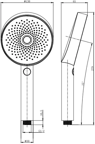 Душевая лейка Allen Brau Priority 5.31B20-GB золото Душевая лейка Allen Brau Priority 5.31B20-GB золото