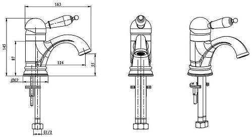 Смеситель для раковины Boheme MEDICI Ripresa Murano, белое 301-MR-W Смеситель для раковины Boheme MEDICI Ripresa Murano, белое 301-MR-W