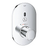 Картинка анонса товара «смеситель для душа grohe eurosmart cosmopolitan e, хром (36456000) внешняя часть термостата»
