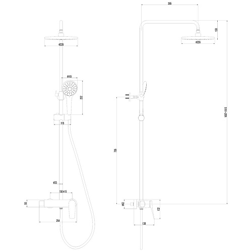 Душевая система Lemark Bronx LM3760GM с регулируемой высотой штанги, графит Душевая система Lemark Bronx LM3760GM с регулируемой высотой штанги, графит