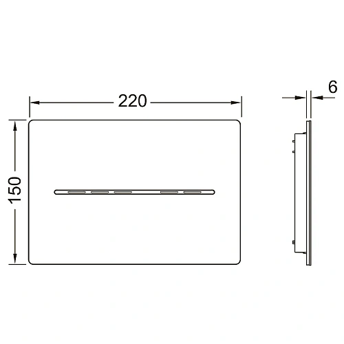 Клавиша смыва TECE TECEsolid 9240464 с бесконтактной активацией, батарея 6 В Клавиша смыва TECE TECEsolid 9240464 с бесконтактной активацией, батарея 6 В