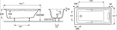 Акриловая ванна Jacob Delafon Odeon Up 180x80 E6048RU-00 Акриловая ванна Jacob Delafon Odeon Up 180x80 E6048RU-00