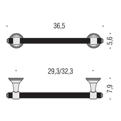 Полотенцедержатель Colombo Hermitage B3309.OA 36.5 см, античная бронза Полотенцедержатель Colombo Hermitage B3309.OA 36.5 см, античная бронза