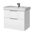 Тумба под раковину DREJA Q, 80 см, подвесная, 2 ящика, белый глянец 99.0003 Тумба под раковину DREJA Q, 80 см, подвесная, 2 ящика, белый глянец 99.0003