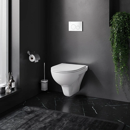 Комплект унитаза AM.PM Gem FlashClean IS49001.901700 с инсталляцией; сиденьем микролифт и белой клавишей Комплект унитаза AM.PM Gem FlashClean IS49001.901700 с инсталляцией; сиденьем микролифт и белой клавишей