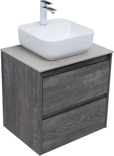 Тумба под раковину Aquanet Nova Lite 60 дуб серый (2 ящика) 00287889 Тумба под раковину Aquanet Nova Lite 60 дуб серый (2 ящика) 00287889