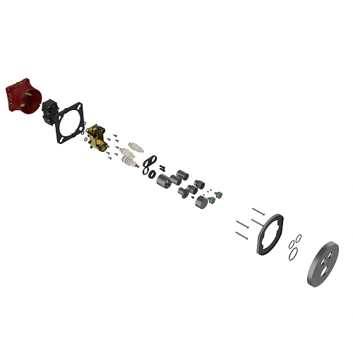 Смеситель для душа VSCV-322T-MGM термостатический, вороненая сталь Смеситель для душа VSCV-322T-MGM термостатический, вороненая сталь