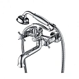 Смеситель для ванны Kaiser Cross 41022 Смеситель для ванны Kaiser Cross 41022