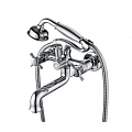 Смеситель для ванны Kaiser Cross 41022 Смеситель для ванны Kaiser Cross 41022