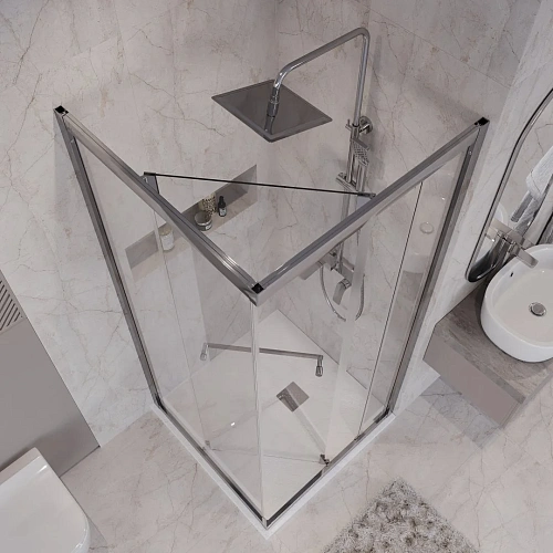 Душевой уголок Niagara Nova NG-6633-34 (90x90x195) квадратная, раздвижная, хром, стекло прозрачное Душевой уголок Niagara Nova NG-6633-34 (90x90x195) квадратная, раздвижная, хром, стекло прозрачное