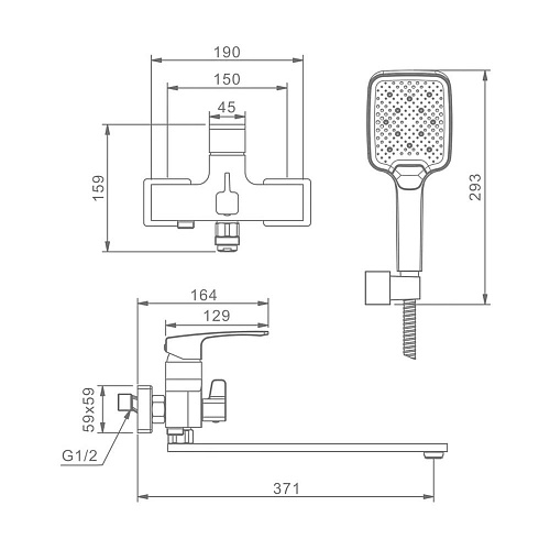 Смеситель для ванны Raglo R01.22.03 универсальный, поворотный излив 35 см, сатин золотой Смеситель для ванны Raglo R01.22.03 универсальный, поворотный излив 35 см, сатин золотой