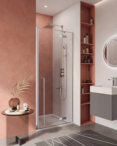 Душевая дверь CEZARES LINER-B-12-90-C-Cr-R 90см стекло прозрачное, профиль хром Душевая дверь CEZARES LINER-B-12-90-C-Cr-R 90см стекло прозрачное, профиль хром