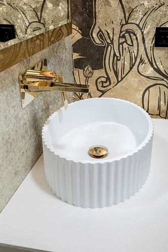 Раковина Boheme Canale 878-WM рифл матовая белая Раковина Boheme Canale 878-WM рифл матовая белая