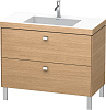 Картинка анонса товара «тумба с раковиной duravit brioso br4702o1052 100 см европейский дуб»