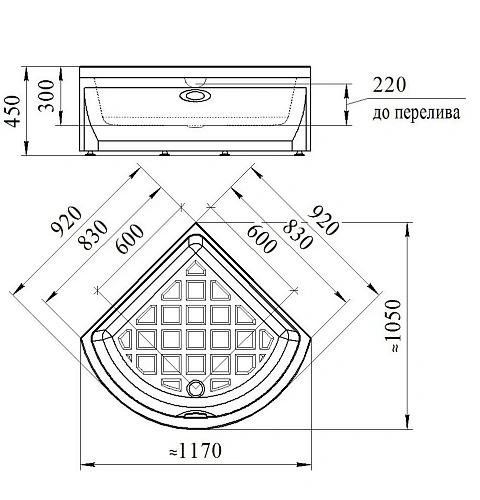 Душевой поддон Radomir Соул 90 1-11-0-0-0-002 поддон с каркасом и сифоном, фронтальная панель Душевой поддон Radomir Соул 90 1-11-0-0-0-002 поддон с каркасом и сифоном, фронтальная панель