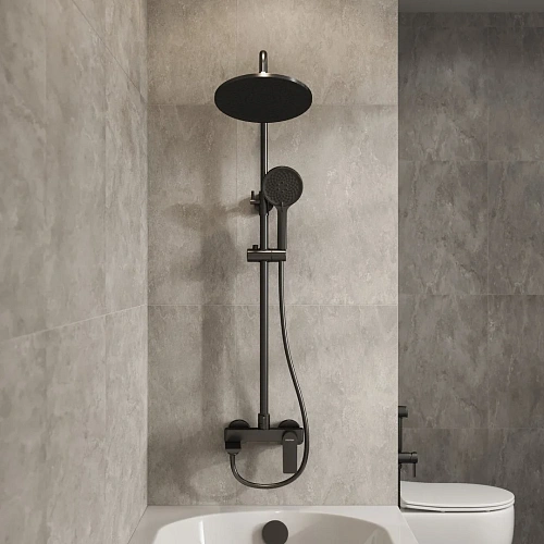 Душевая система GROSSMAN Galaxy 500.K35.01.420 графит сатиновый Душевая система GROSSMAN Galaxy 500.K35.01.420 графит сатиновый