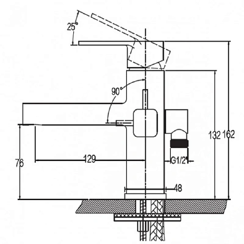 Смеситель для раковины Kaiser 64088 с Гигиенический душем Смеситель для раковины Kaiser 64088 с Гигиенический душем