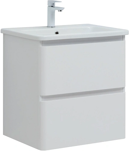 Тумба под раковину Aquanet Эмбер 60 белый матовый 00330465 напольная/подвесная Тумба под раковину Aquanet Эмбер 60 белый матовый 00330465 напольная/подвесная
